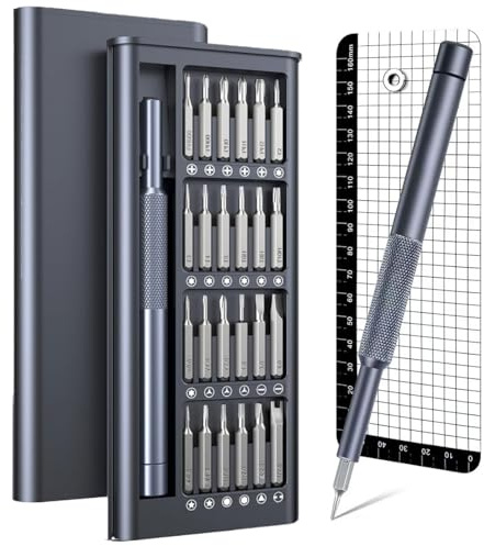 27-in-1 Precision Screwdriver Set, Magnetic Repair Tool Kit with Torx & Multifunctional Bits for Electronics, Laptop, Phone, Game Console, Watch, Glasses, Tablet, Ps5, Ps4, Switch, Small Gifts for Men