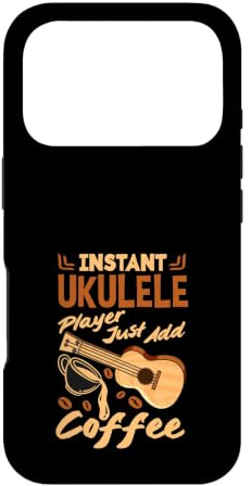 Joueur d'ukulélé instantané Juste Ajouter du café drôle caféine Coque pour iPhone 17 Pro