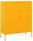 vidaXL Lagerschrank Sideboard Kommode Anrichte Stahlschrank Schrank Beistellschrank Mehrzweckschrank Bücherschrank Standschrank Senfgelb 80x35x101,5cm Stahl