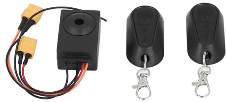 Fahrradalarm, ABS-Fahrradalarm mit 2 Fernbedienungen, Diebstahlschutz, Wasserdichtes Fahrrad-Sicherheitsalarmsystem für Elektroroller mit XT60-Ausgangsanschluss