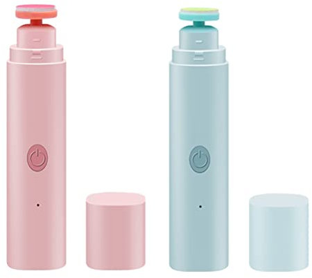 Baby-Nagelschneider, Elektrischer Nagelknipser mit Besonders Leisem Motor, Weiches LED-Licht, Zwei Geschwindigkeiten, Kleiner Körper, Blau oder Rosa (BLUE)