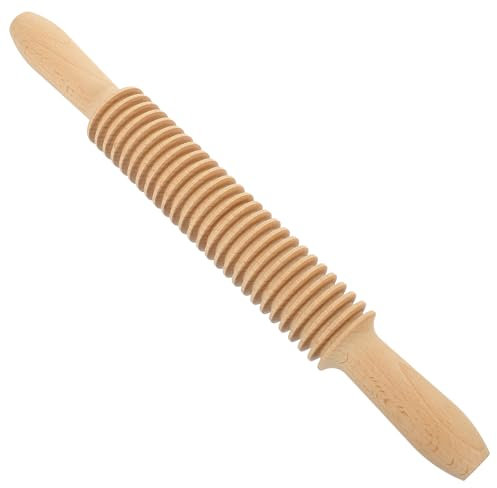 Amosfun Rodillo De Madera Para Pasta Y Fideos Cortador De Espaguetis Con Rejilla Herramienta De Cocina Para Amasar Masa Para Pasteles Y Pizza