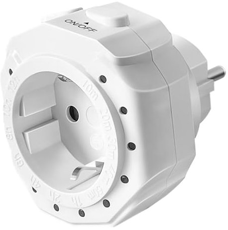 KHIYQILO Countdown-Timer Steckdose – 12 Zeitvoreinstellungen, 3680W 16A, mit Kontrollleuchte, Automatische Abschaltung, Zeitschaltuhr für Innenbereich, Schaltsteckdose