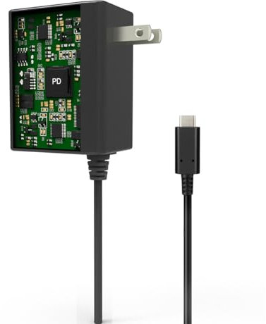 NEUTYPECHIC Caricatore per Nintendo Switch, 39W Alimentatore Switch con Cavo da 1,5M 5 FT, Compatibile con Nintendo Switch, Switch Lite, Switch OLED, Switch Deck Dock, Switch Pro Controller