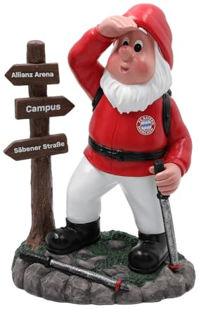 FC Bayern München I Gartenzwerg Bergsteiger I Rot/Weiß I Gartendeko I Fußball I Schrebergarten