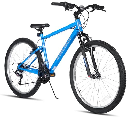 Hiland 27.5 Inch Mountain Bike, 18 Speed MTB for Men Women, Adult Mountain Bike with V-brakes, Blue