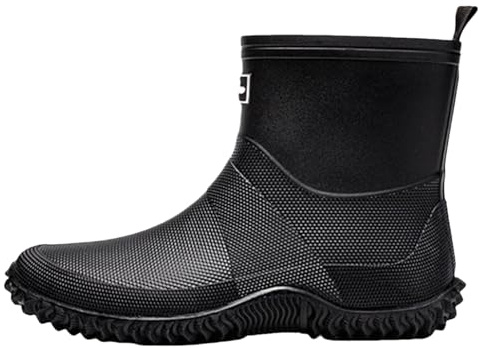 riou Botas De Agua Mujer Chelsea Botines De Goma Rain Boots Zapatos De Jardin Wellington Boots Lluvia Flexible Y Antideslizante Negro Azul 36-43