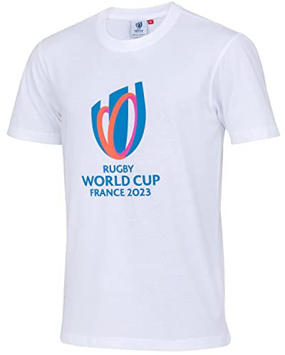 Rugby World Cup T-Shirt RWC – Offizielle Kollektion Rugby-Weltmeisterschaft 2023, weiß, M