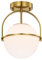 Goldene Deckenleuchte im Mid-Century Ø18 cm Glaskugel Halbeinbau Deckenleuchte geeignet für Schlafzimmer Flur und Wohnzimmer – Ohne Leuchtmittel E14 Glühbirne