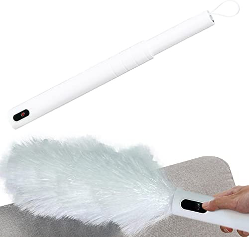 Spazzola per la pulizia della polvere Elettrica - 360 Piuma di Spin Spin Duster Feather Duster | Spazzola con asta di prolunga Aspirapolvere manuale 3 in 1 per mobili, ventilatore a soffitto