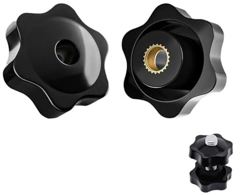 2 Stück Sterngriffmutter M8, Rändelschraube Äußerer Durchmesser 38mm, Flügelmutter M8, Innengewinde Klemmknopf, für Mechanische, Industrie, Möbel, Elektronische Ausrüstung, Fitnessgeräte