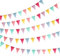 AQhui Wimpelkette Outdoor Wetterfest, 5er Pack Wimpelkette Wimpel Girlande, Bunte Wimpelkette Stoff für Kinderzimmer, Geburtstag Party, Hochzeit, Deko Einschulung, Gartenparty