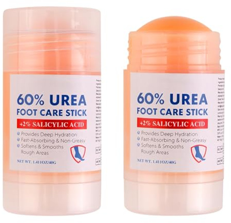 Crema Pies con 60% Urea 2pcs, Crema Urea para Pies Secos y Agrietados, Foot Cream para Tratamiento Reparador Intensivo para Talones Agrietados Piel Muy Seca, para Suaves Hidratados Healthy Feet