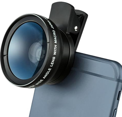 Lente de cámara de teléfono con Clip - Accesorio de fotografía para | teléfono inteligente, kit profesional multiusos | Capacidades mejoradas Actualización móvil portátil para creación de conteni