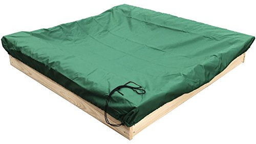 TikTakToo Sandkastenabdeckung Plane Abdeckplane mit Gummiband Sandkasten (200x200) grün