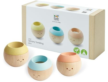 PlanToys Sensory Pastels (5258) Assorted Colour, 3 Sensory Tentetis, Ages 1+, Unisex, Baby Toy