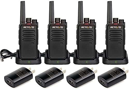 Retevis RT68 Walkie Talkies for Adults, Portable FRS Two-Way Radio (4 Pack)