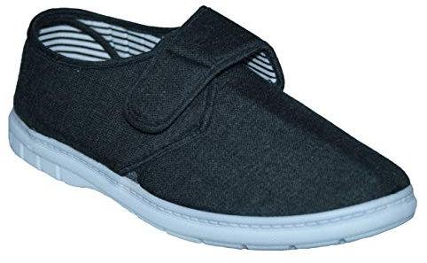 Mens Wider Fitting Casual Holiday Beach Walking Canvas Pump Trainers Deck Shoes Loafer Size 7-12 (Kevin Charcoal, UK Footwear Size System, Adult, Men, Numeric, Medium, 9)