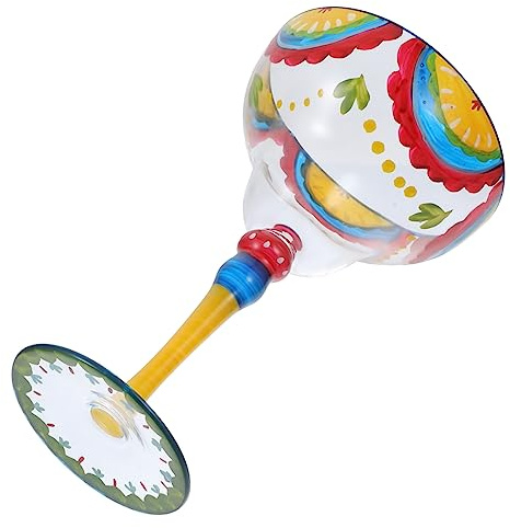 LIFKOME Vaso Para Margaritas Pintado Mano Copa De Cristal Con Diseño Exclusivo y Superficie Lisa Para Fiestas Bodas y Cócteles Elegante y Atractivo Para Eventos Sociales