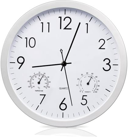 BORDEAG Orologio da giardino, resistente alle intemperie, per esterni, da giardino, 12 pollici, resistente alle intemperie, per esterni