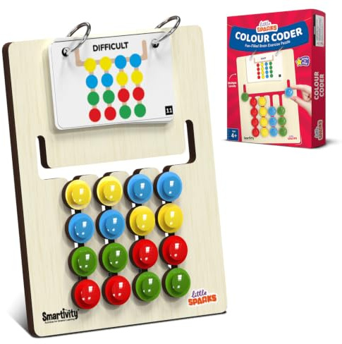 Smartivity Montessori Slide Puzzle - Wooden Toy for Kids 4-8 Years