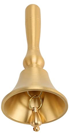 ANKROYU Alarme Cloche à Thé en Métal, Cloche de Réception de Comptoir 13x6,5 cm, Cloche de Service d'appel Forte Portative, Cloche de Dîner, Cloche de Majordome pour Cuisine de