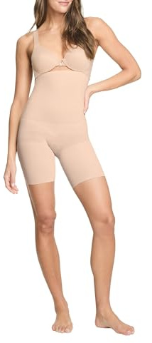 SPANX ASSETS High-Waist Mid-Thigh Short - Seamless Shapewear - Ultra-Firm Compression - Thigh & Tummy Control - Naked - Medium