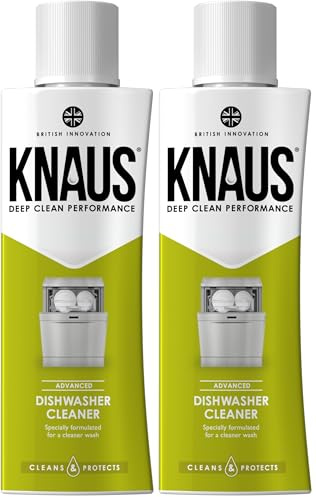 KNAUS DISHWASHER CLEANER - 3 x Concentrated Doses - Effortlessly Eliminates Grime, Grease, Mould, and Unpleasant Odors - Deep Cleans your Dishwasher (Pack of 2)
