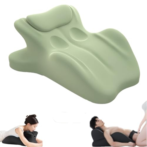 Generisch Sweet Spot Pillow, 27° Angle Perfect Position, Strong Load-Bearing Capacity, Soft Space Memory Foam Material, Ergonomic Posture Support, Save Effort and Focus More (Green)