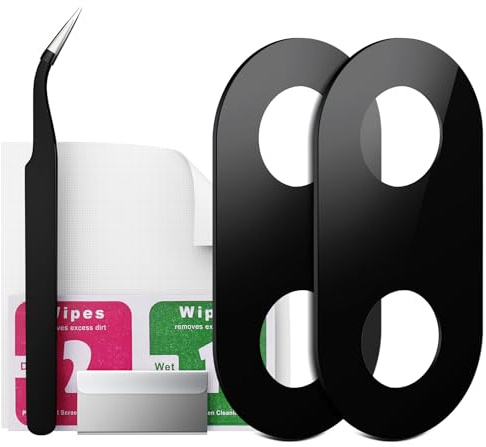 Eonpam 2 Packs Lentille en Verre Caméra Arrière pour (Google Pixel 6A) Original Vitre Camera Lentille Objectif Appareil avec Kit de Réparation