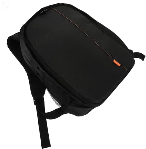 SHINEOFI Zaino Porta Fotocamera Professionale con Scomparti Protettivi e Resistente per Viaggi e Accessori Fotografici Design Elegante Nero e Arancione