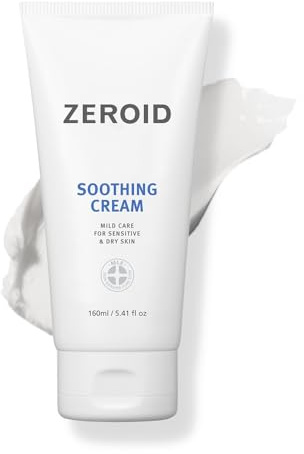 ZEROID Soothing Cream 80ml (2.07 fl oz), Mild Care For Sensitive & Dry Skin