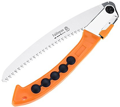 Scie à Elaguer Portable Durable, Scie à Main Pliante avec Poignée Anti-dérapante Scie Pliante à Usage Multiple Jardinage Camping Élagage Sciage Parage Jardinage Trails Forestiers 7 Dents