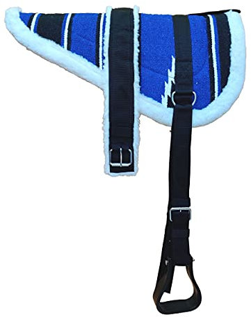 Y&Z Western-Pferd mit Steigbügel und Gurt, Blau