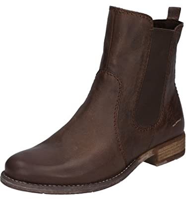 Josef Seibel Mujer Botas Chelsea Sienna 80, señora Botines,Ancho G (Normal),Plantilla Desmontable,Bota de Deslizamiento,Marrón (Moro),36 EU / 3 UK