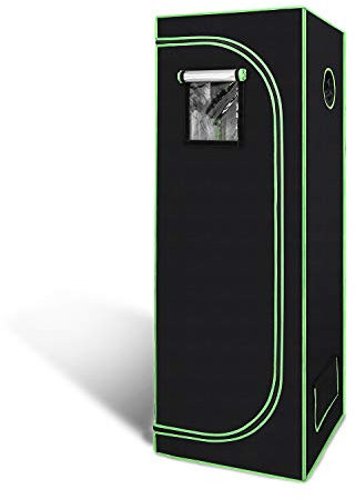 Izrielar Tienda de Cultivo para Cultivo | Armario de Cultivo | Carpa de Cultivo | Resistente al Agua y a la luz | Invernadero para Plantas | 600D Oxford 60x 60x 180cm, Color Negro y Verde