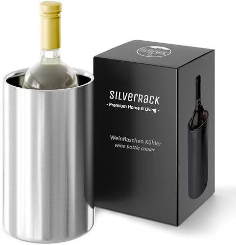 SilverRack Weinkühler Edelstahl - Champagner Kühler - Flaschenkühler als Wein-, Sektkühler und Getränke Kühlung - Wine Cooler - Weinflaschenkühler outdoor um Wein und Sekt Flaschen zu kühlen