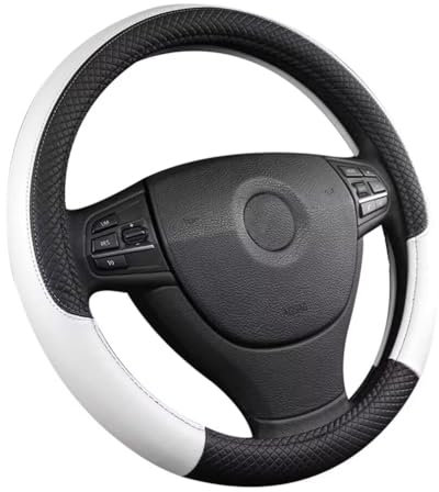 Pahajim Car Steering Wheel Covers Anti Skid PU Leather Universal Steering Wheel Cover Breathable Sport Style 37-38cm Car Accessories for Women Men