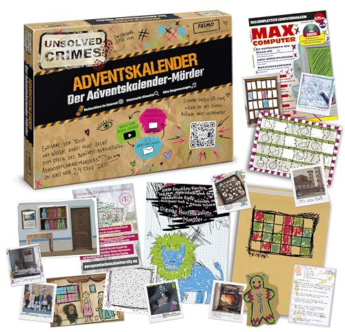 PASMO Unsolved Crime Adventskalender - Escape Game Spielzeug Adventskalender Jungen mit 24 Rätsel, deutsche Sprache - geschenk junge 8 jahre