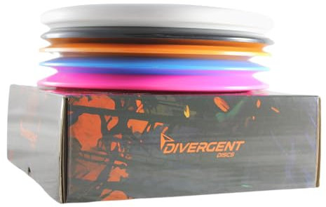 Divergent Discs 5 Disc Variety Disc Golf Set | Includes Putter Midrange and 3 Drivers