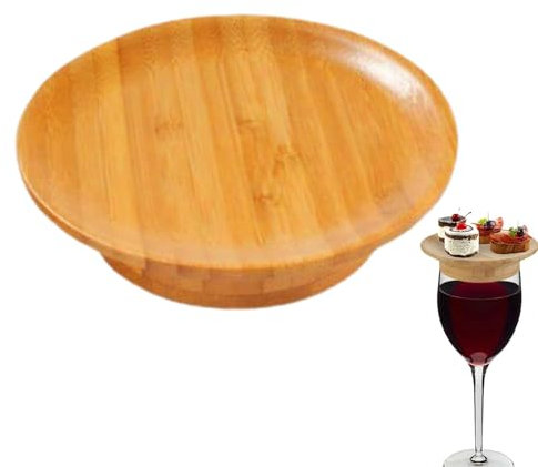 Supporto per bicchiere da vino, sottobicchiere, supporto per calici da vino, vassoio da vino riutilizzabile per antipasti, dessert, bicchiere da vino