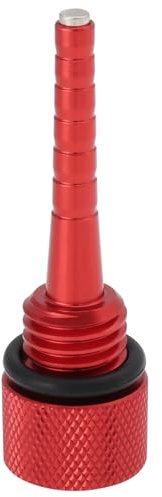 YINETTECH Asta di livello dell'olio a punta magnetica con O-Ring, 80,4 x 25,2 mm, in lega di alluminio, per auto, compatibile con generatore inverter Predator da 3500 Watt e 3500 W, rosso