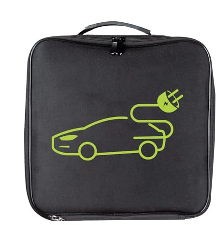 EV Charging Cord Bag With Carry Handle Car Hose Storage Bag Waterproof Square EV Charging Cords Organizer Carrier Bag EV Charger Cable Storage Cable Bag Heavy Duty Cable Tidy Bag