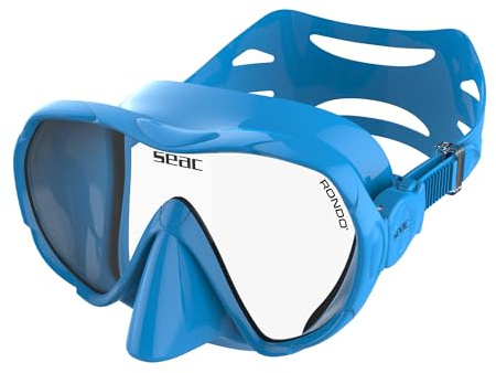 SEAC Rondò, Maschera Frameless Monovetro in Silicone per Immersione e snorkeling, Volume Ridotto, Idrodinamica, Ultraleggera