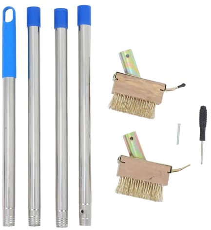 Happyyami Spazzola per Diserbo in Acciaio Inossidabile Manico Strumento per Pulizia Pavimentazione Fessure Rimozione Muschio e Erbacce Attrezzo Manuale per Patio e Marciapiedi