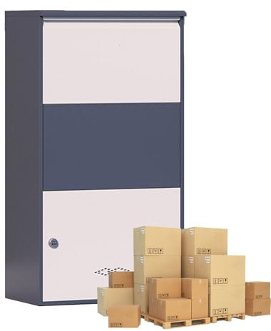 Outdoor Parcel Drop Box Package Delivery Boxes for Outside, 30'' X 16'' X 8'', Extra Large Mailbox for Parcel, Steel Parcel Mailbox, Waterproof Lockable Anti-Theft Parcel Drop Box for Porch,