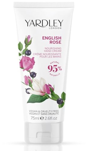 Tropical Gold Yardlley London Rose Hand Cream 75ml – Moisturising Floral Skincare, Softening & Nourishing Hand Lotion, Long-Lasting Hydration