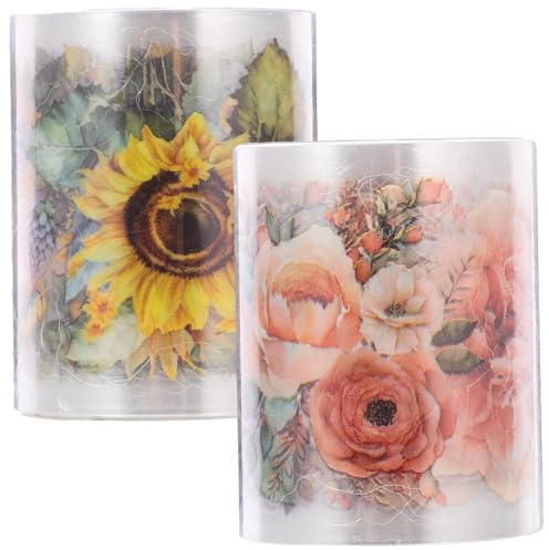Ruban Décoratif Scrapbooking Pet 2 Rouleaux Motif Vintage