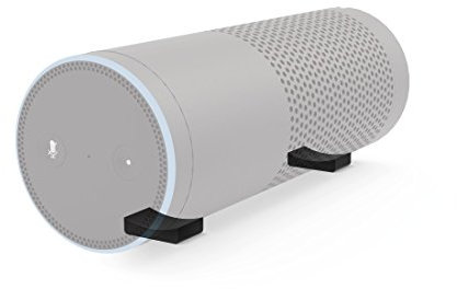 Hama Ablage-Füßchen für Amazon Echo (1. Gen.)/Echo Plus (platzsparende Lautsprecher-Halterung für horizontale Platzierung z.B. im Regal) Lautsprecher-Halter schwarz