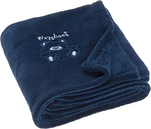 Playshoes - Manta de Forro Polar, Color Azul Marino,100 x 150 cm